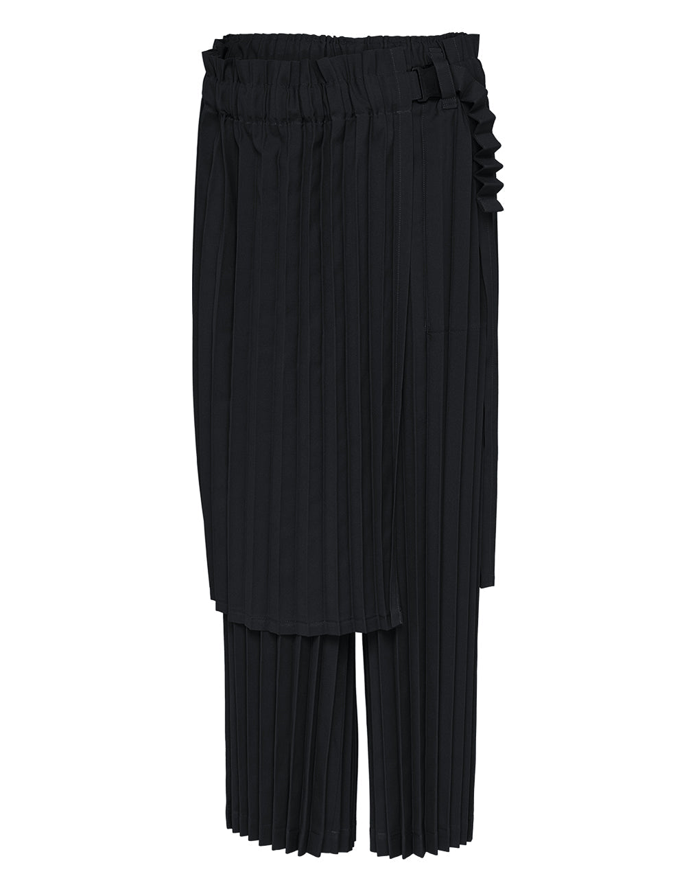 Color Pleats Bottom 2 Pants