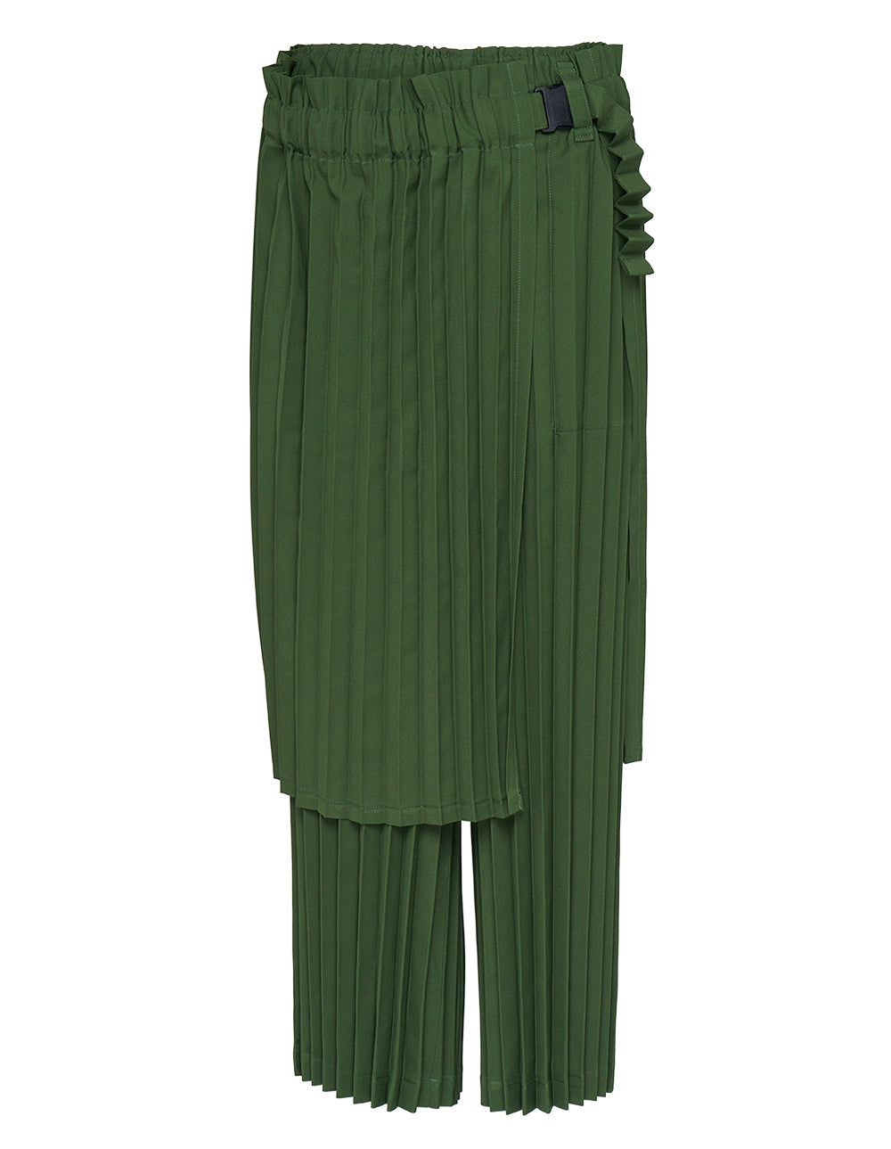 Color Pleats Bottom 2 Pants