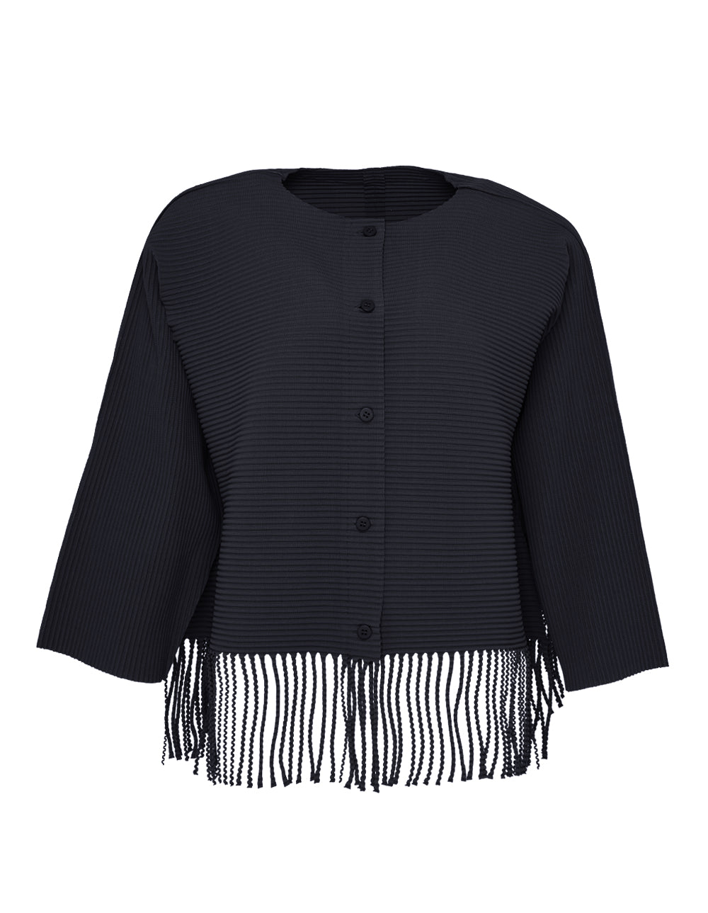 Fringe Pleats Cardigan