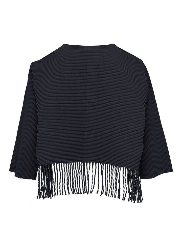 Fringe Pleats Cardigan