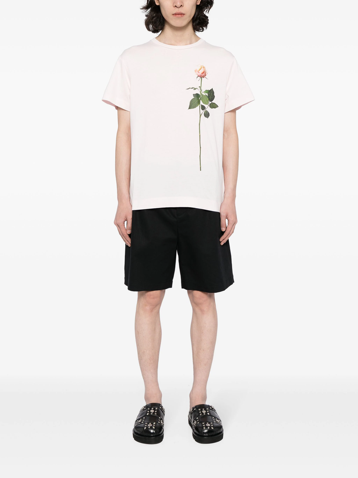 Short Sleeve T-Shirt With Rose Print