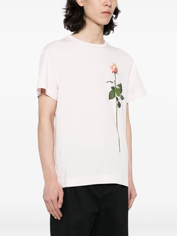 Short Sleeve T-Shirt With Rose Print