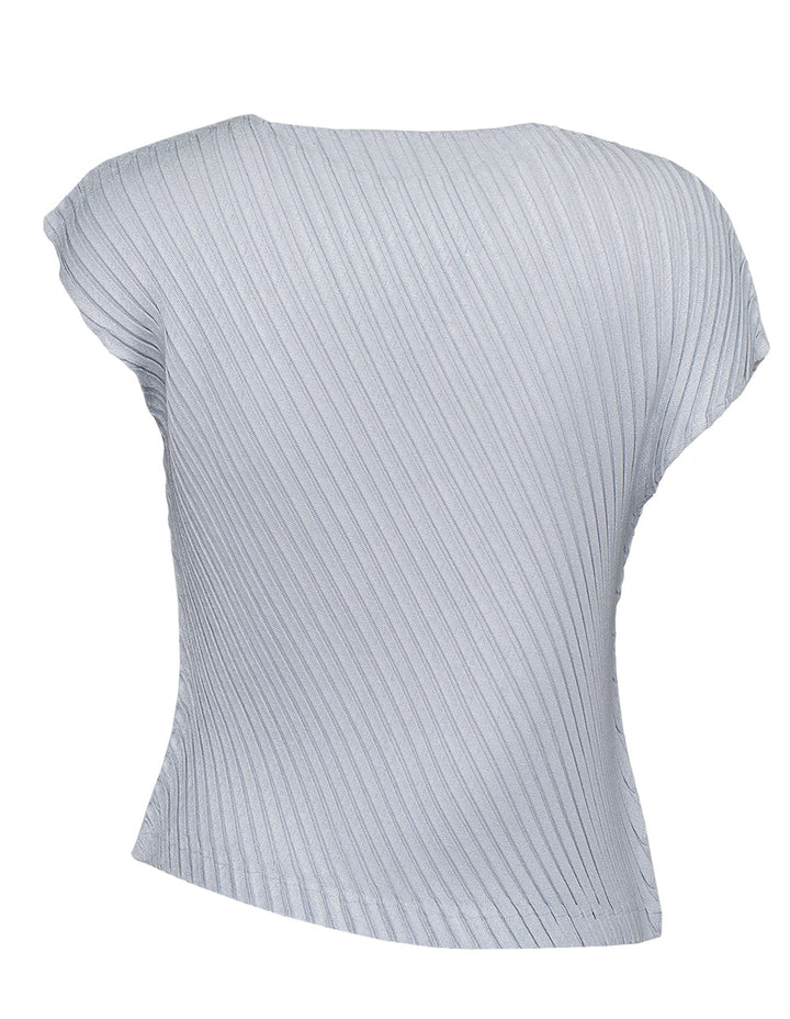 Linen Like Pleats Pleated Tops