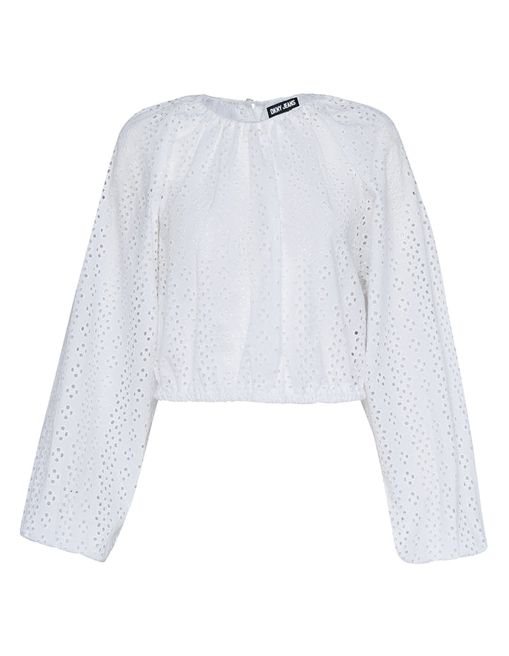 Eyelet Raglan Top