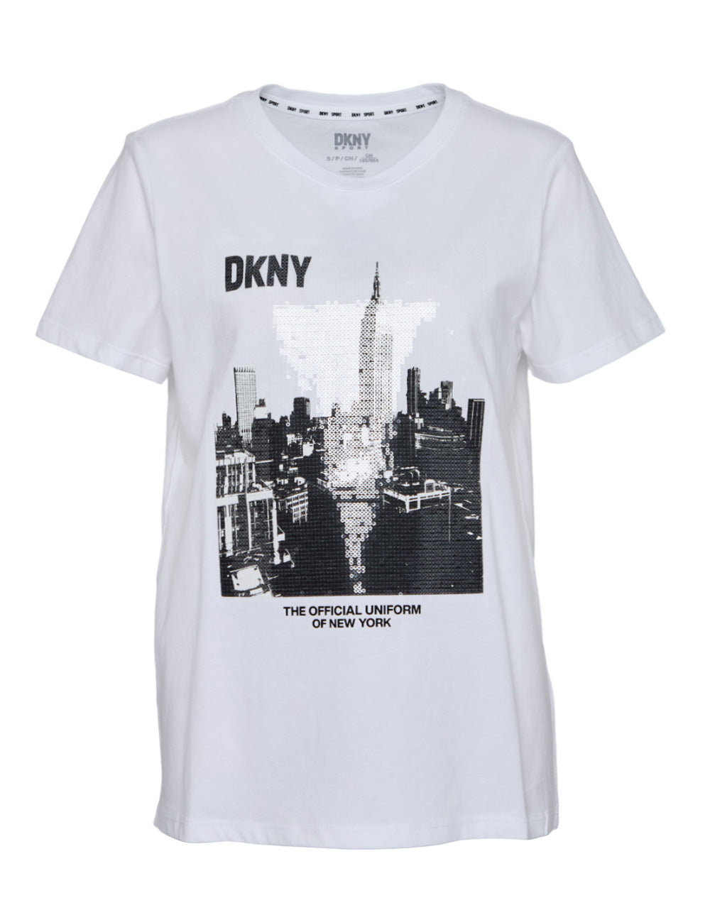 Graphic Tee Sequin Cityscape