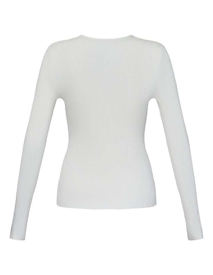 Ribbed Viscose Nylon Sweater