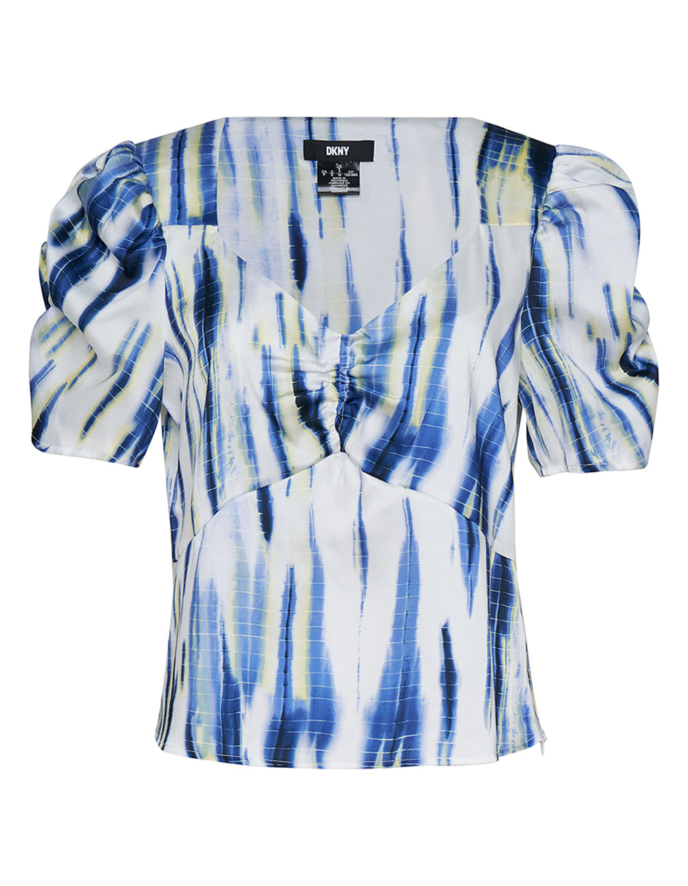 Printed Scarf Twill V Neck Top