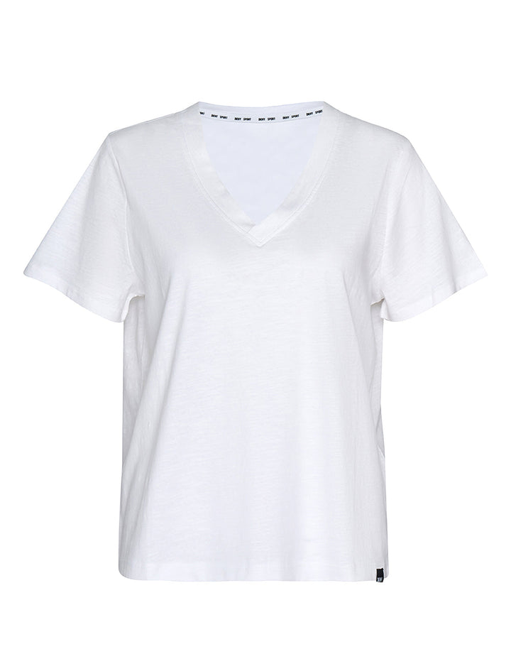 Slub Solid V-Neck Tee