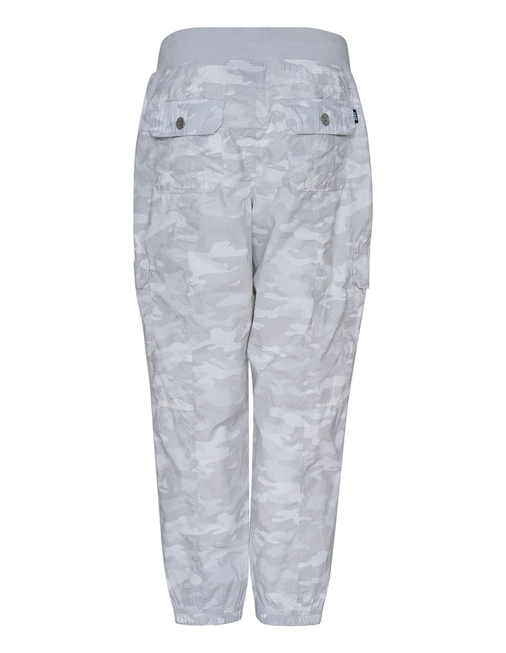 Peached Poplin Cargo Rib Waist Pants