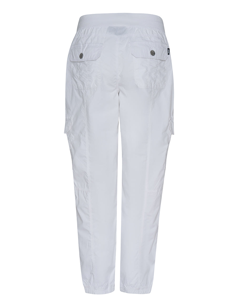 Peached Poplin Cargo Rib Waist Pants