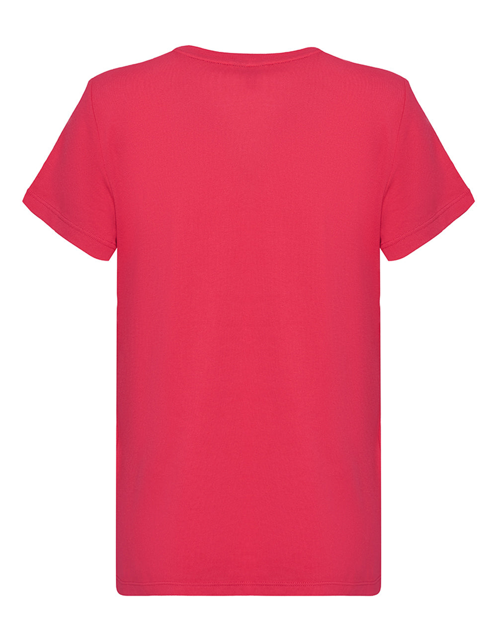 Micro Peach Solid V-Neck Tee