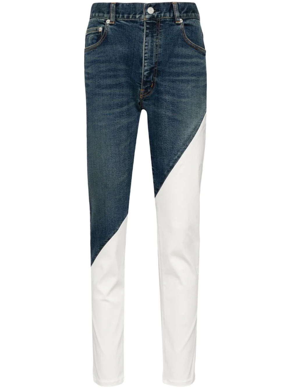 White Panel Skinny Jeans
