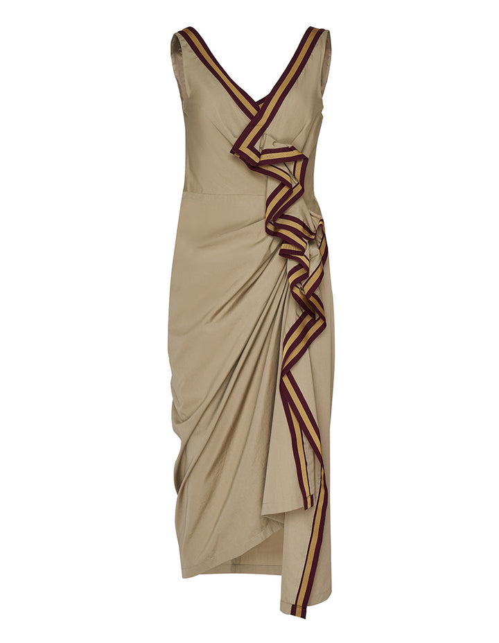 Drape Dress With Tape