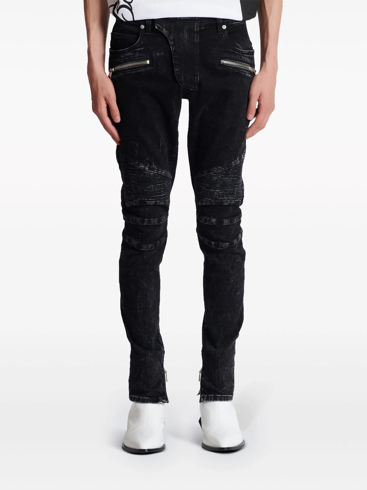 Ribbed Slim Denim Pants