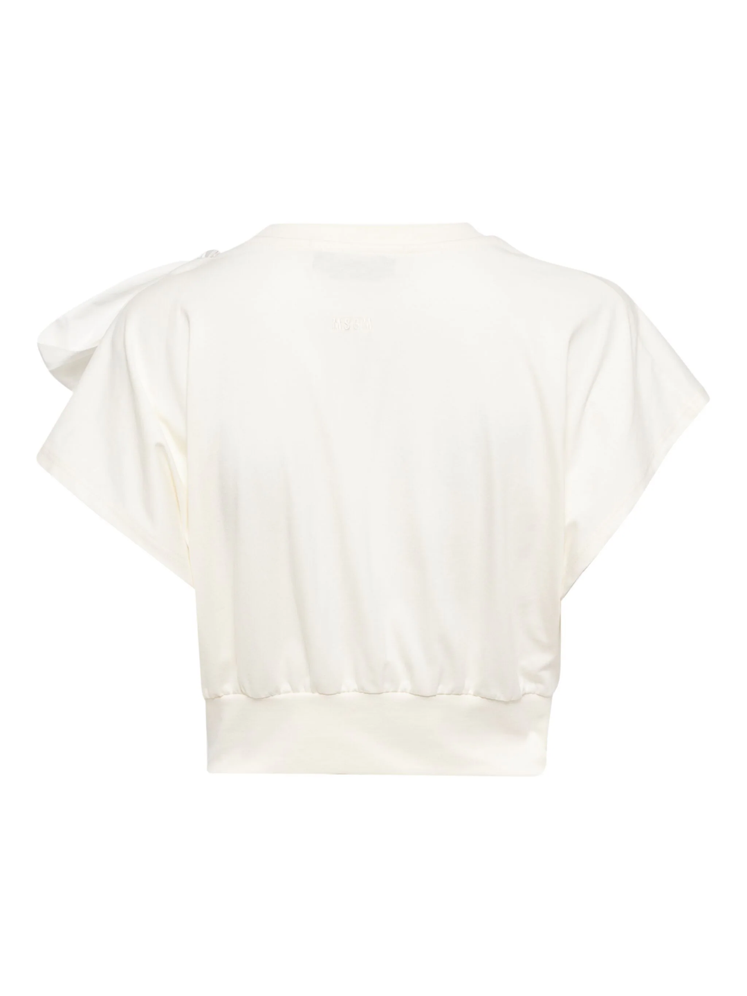 Cropped T-Shirt With Shoulder Rib