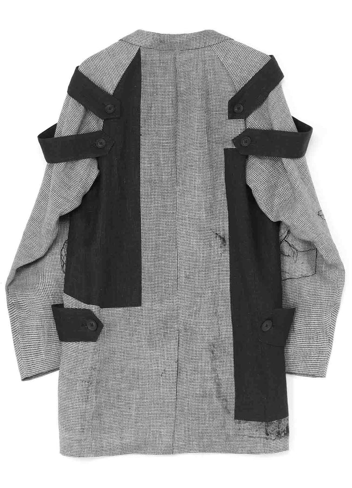 Shoulder Epaulet Zigzag Coat