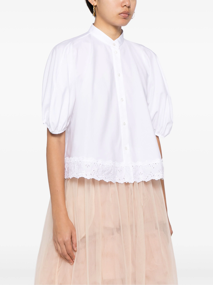 Cropped Puff Sleeve Shirt