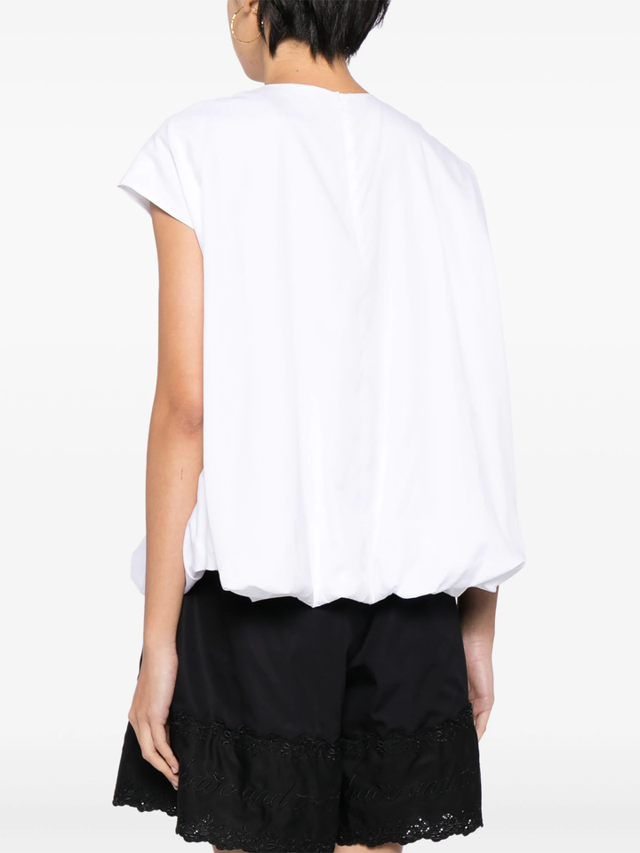 Cap Sleeve Ruched Bow Top