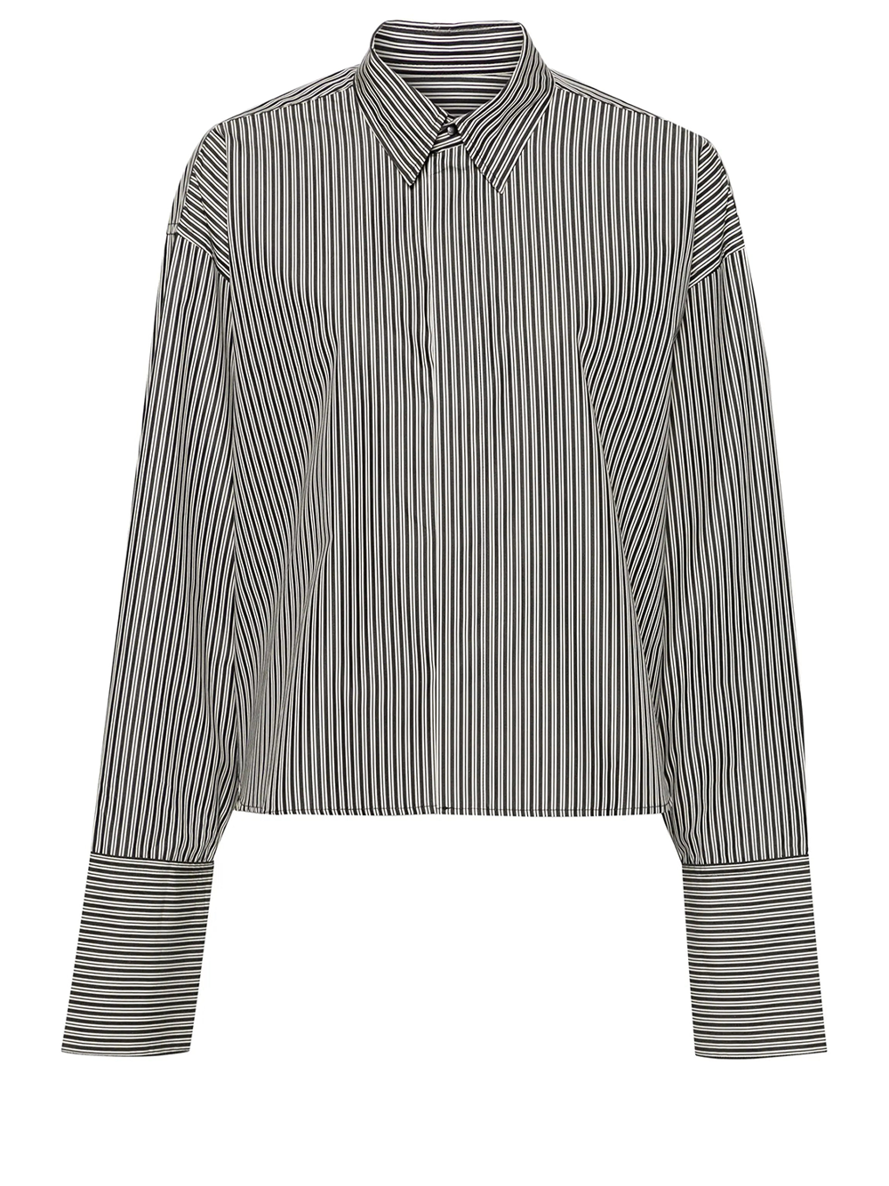 Oversize Shirt Striped Cotton