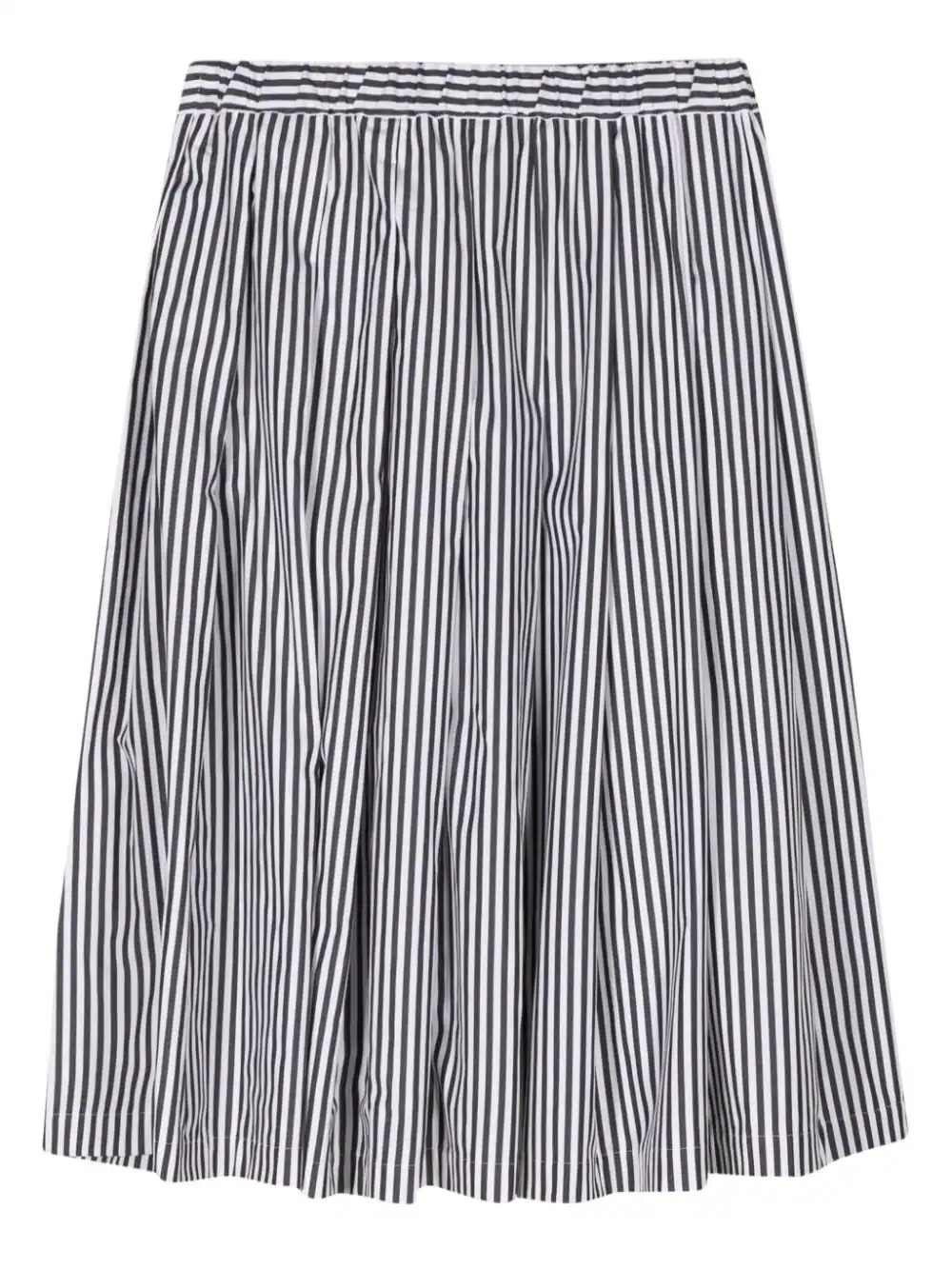 Stripe Pleated Skirt