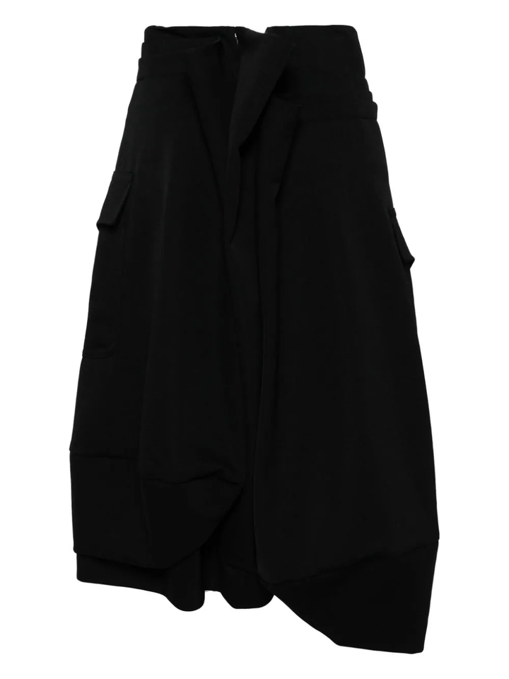 Asymmetric Layered-Deatil Skirt