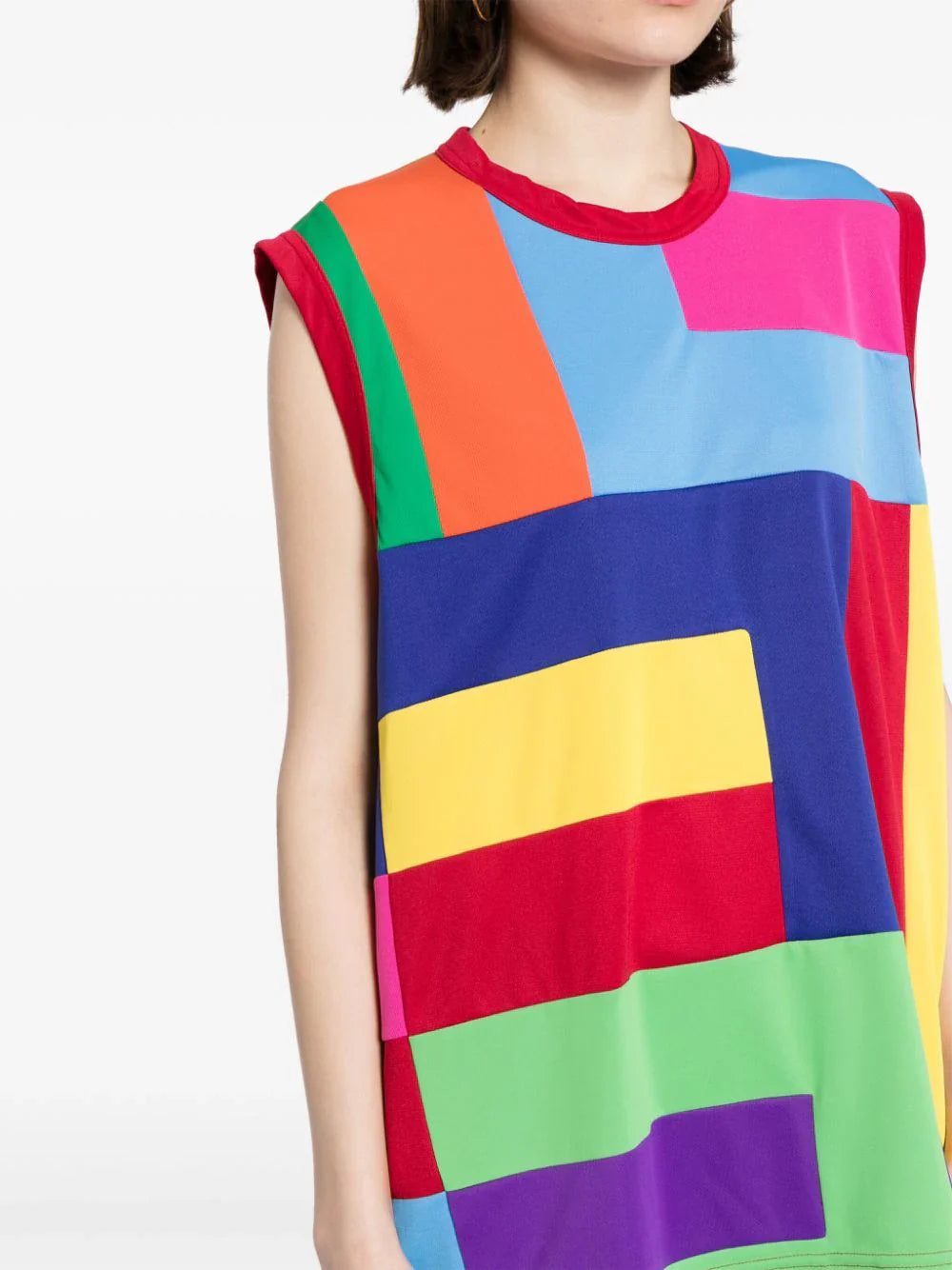 Sleeveless Patchwork Tee