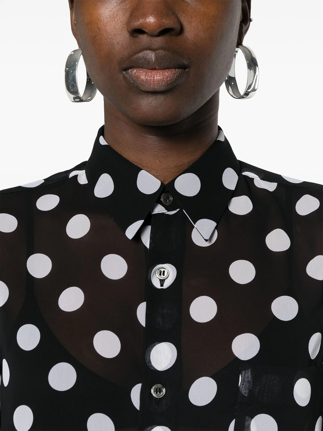 Polka Dot Pattern Blouse