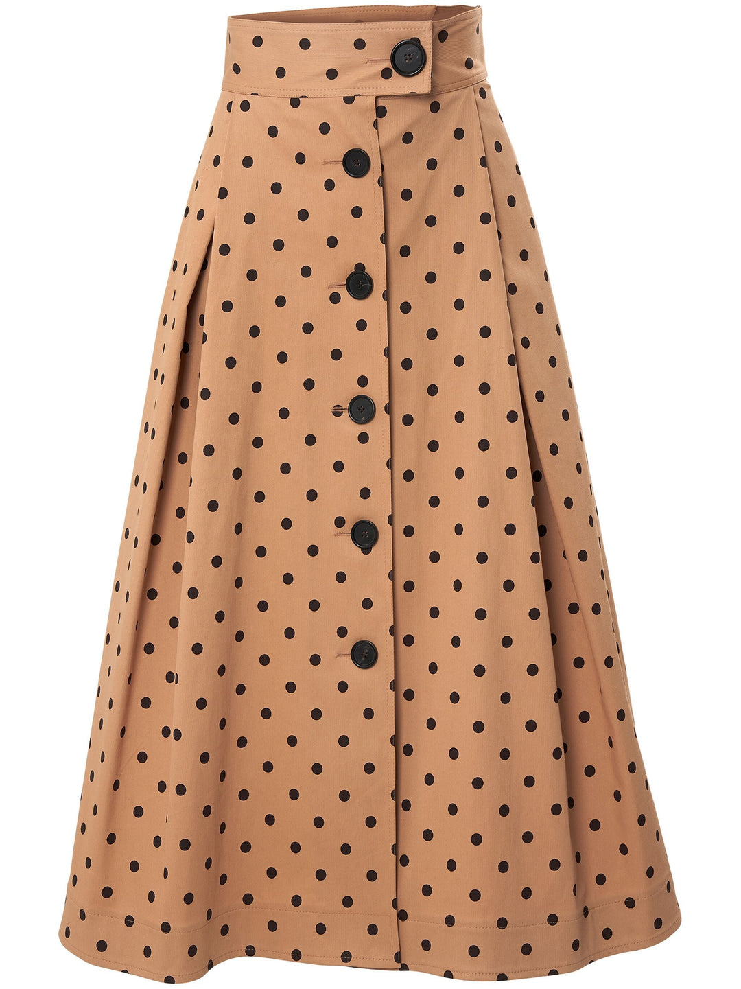 Aline Button Front Midi Skirt