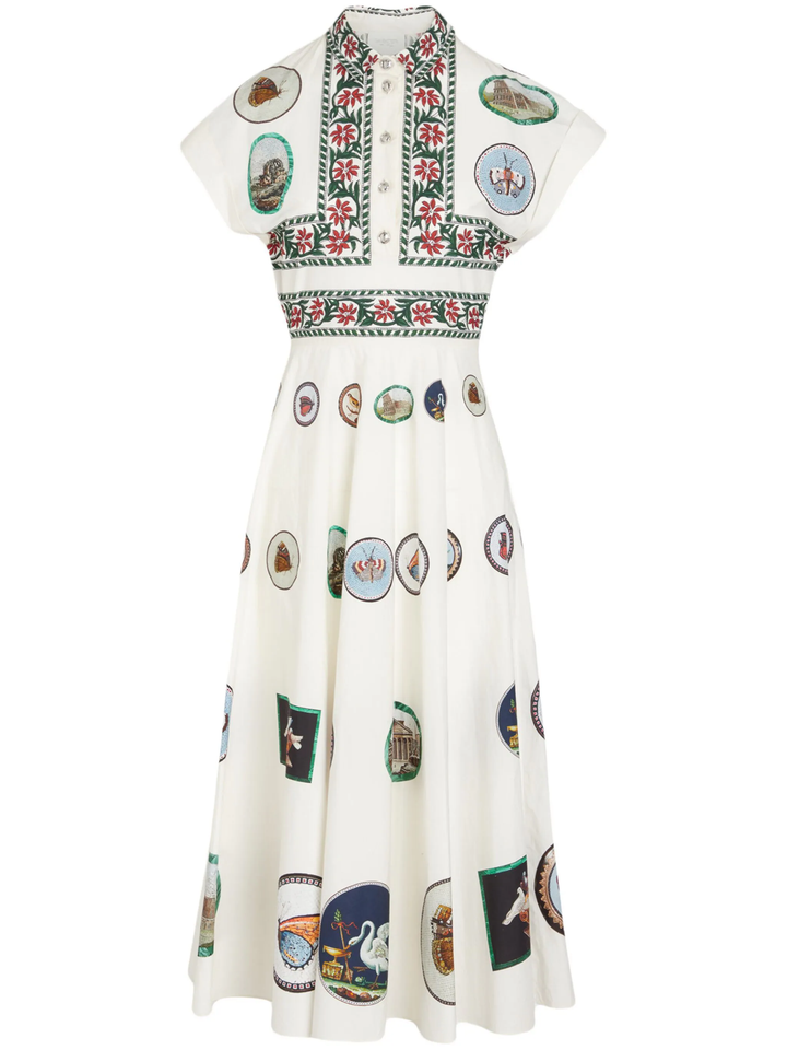 Popeline Icons Print Dress