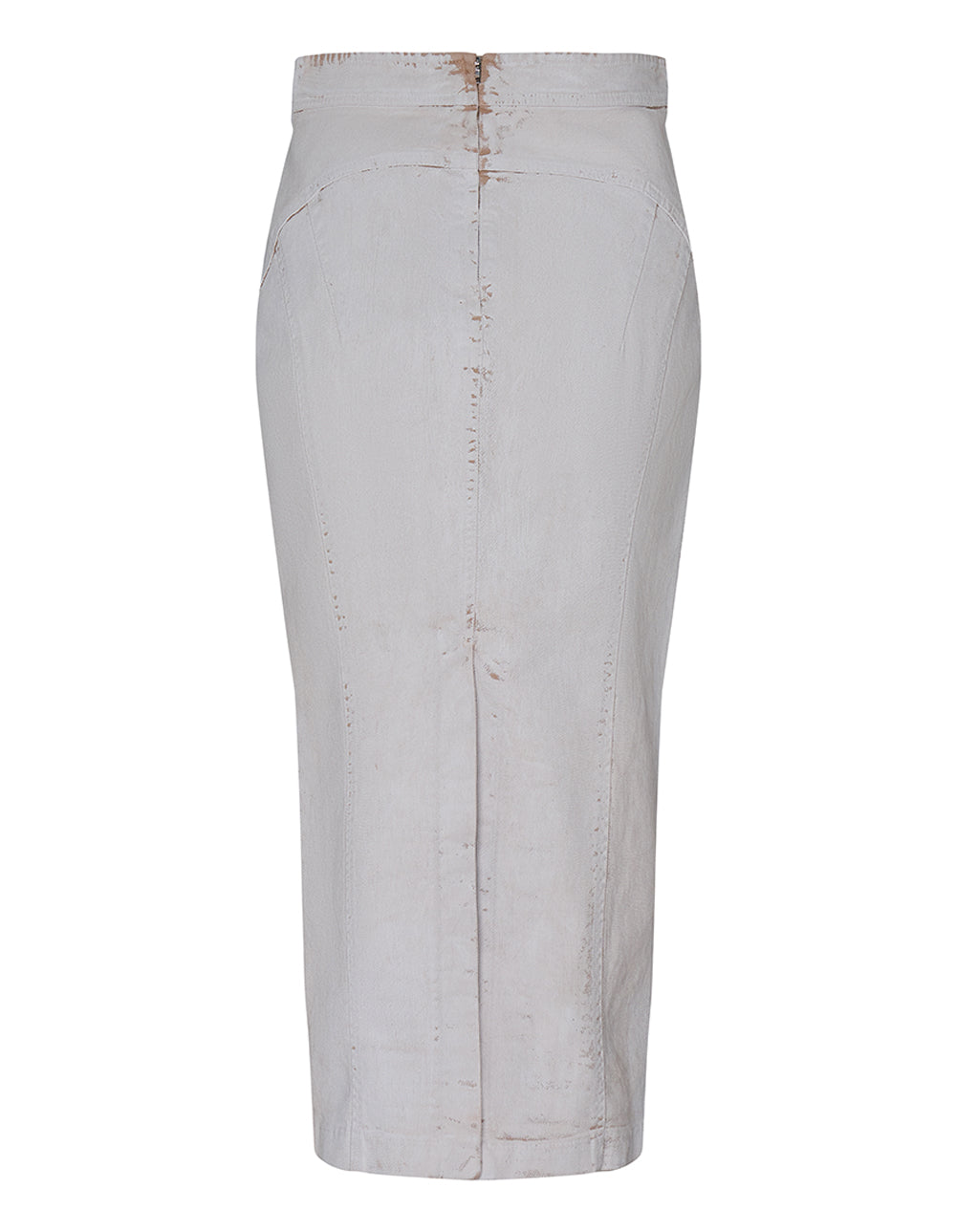 Cotton Panel Pencil Skirt