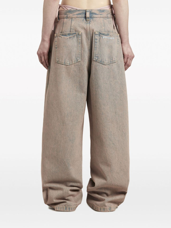 Overdye Logo Wide Denim Pants