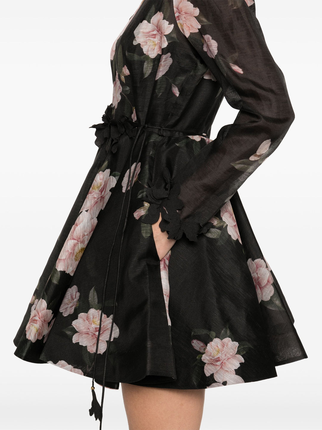 natura liftoff mini dress Zimmermann NATURA LIFTOFF MINI DRESS - 9790DS241BLKCAM