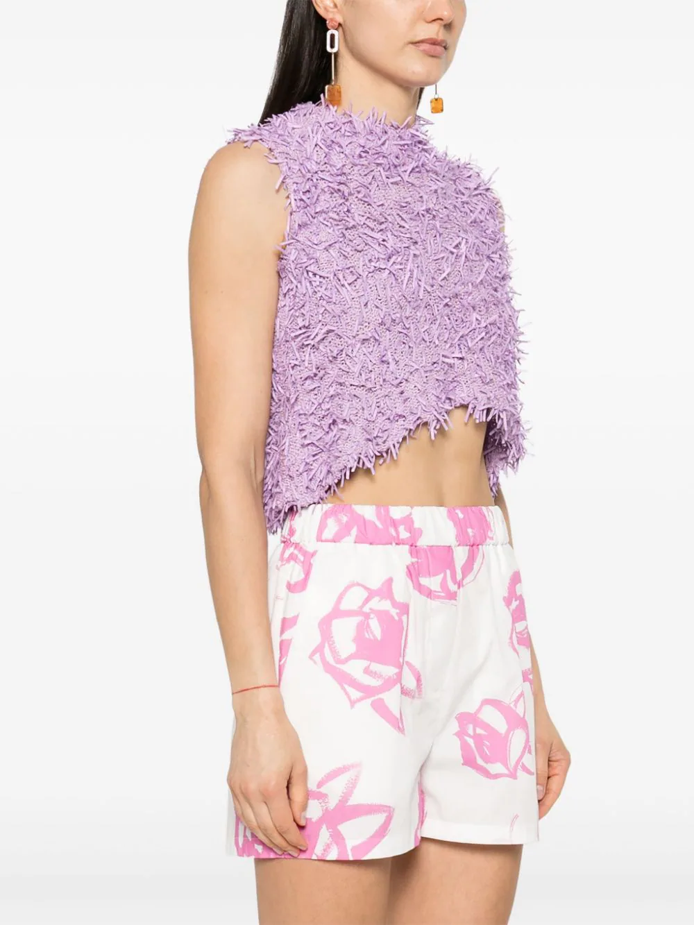 Purple Fluffy Knit Top