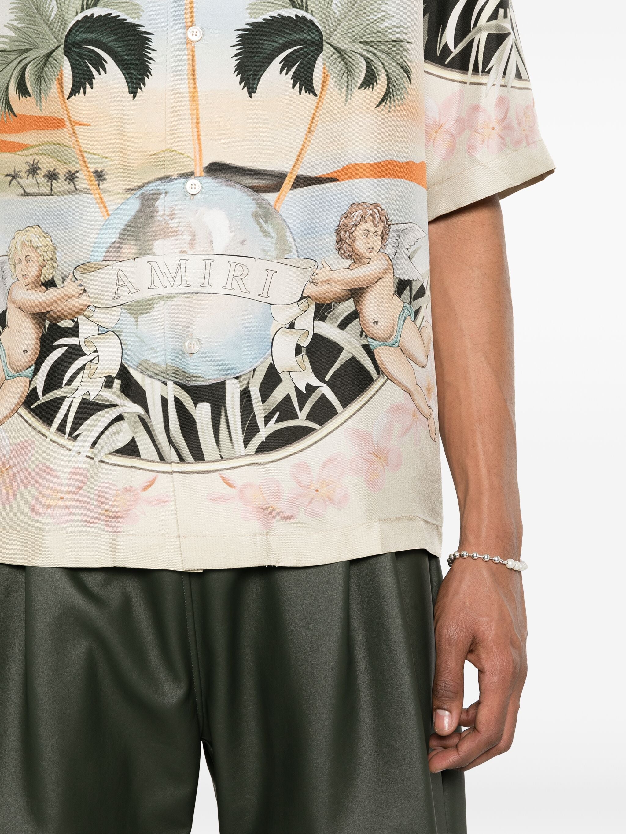 AMIRI Silk Cherub hotsell Bowling Shirt