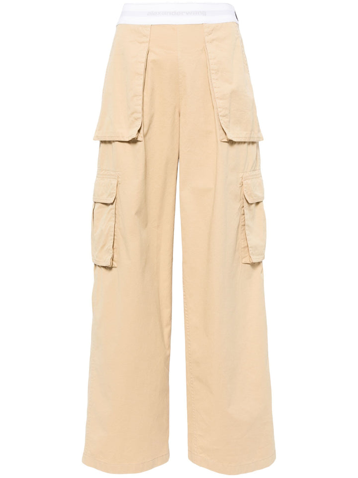 Mid-Rise Cargo Rave Pants In Cotton Twill