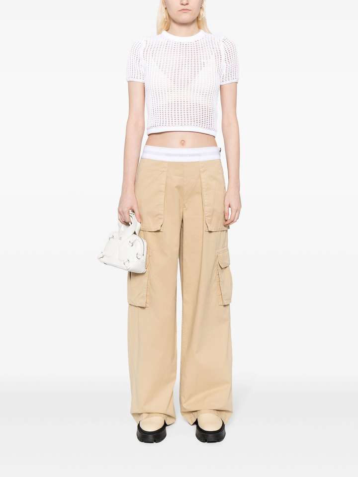 Mid-Rise Cargo Rave Pants In Cotton Twill