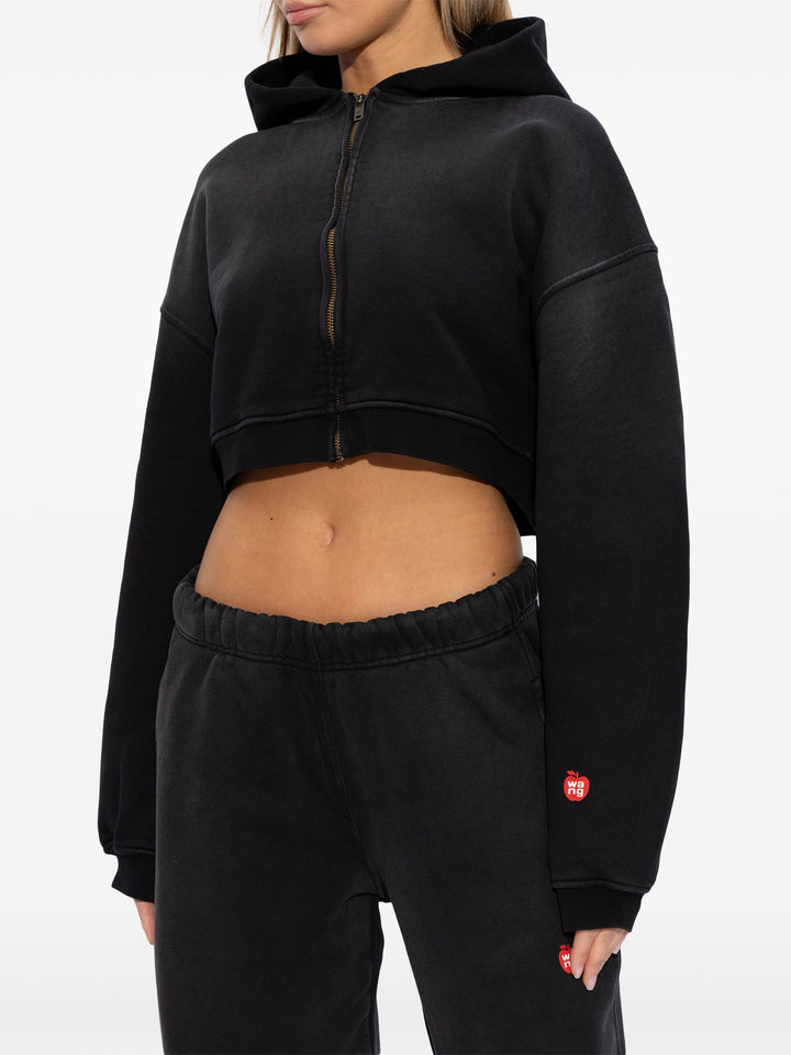 Cropped Zip Up Hoodie