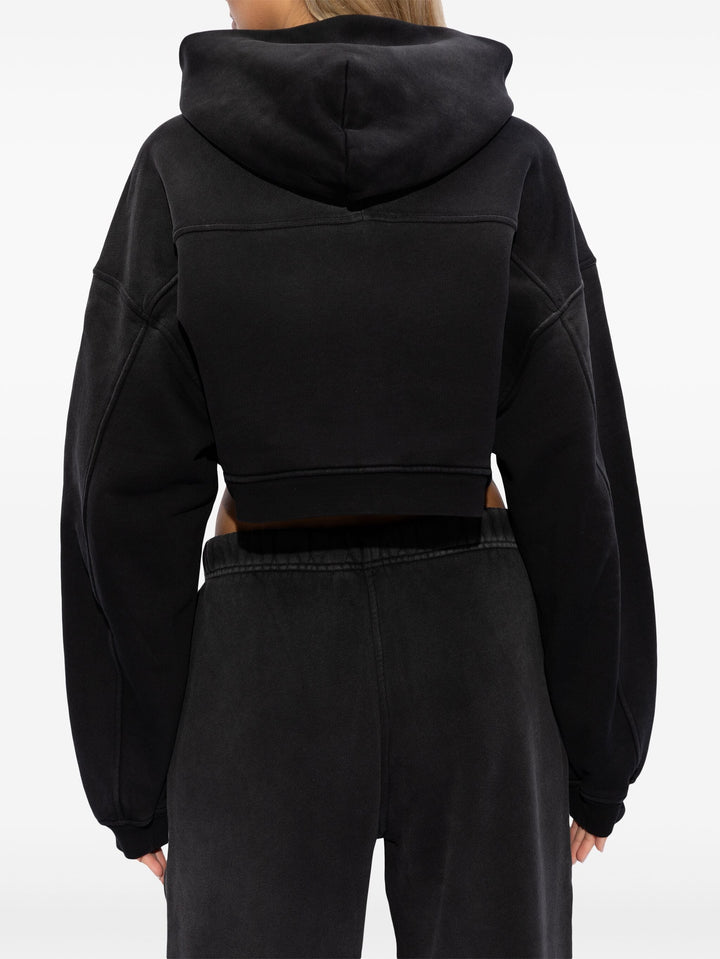 Cropped Zip Up Hoodie