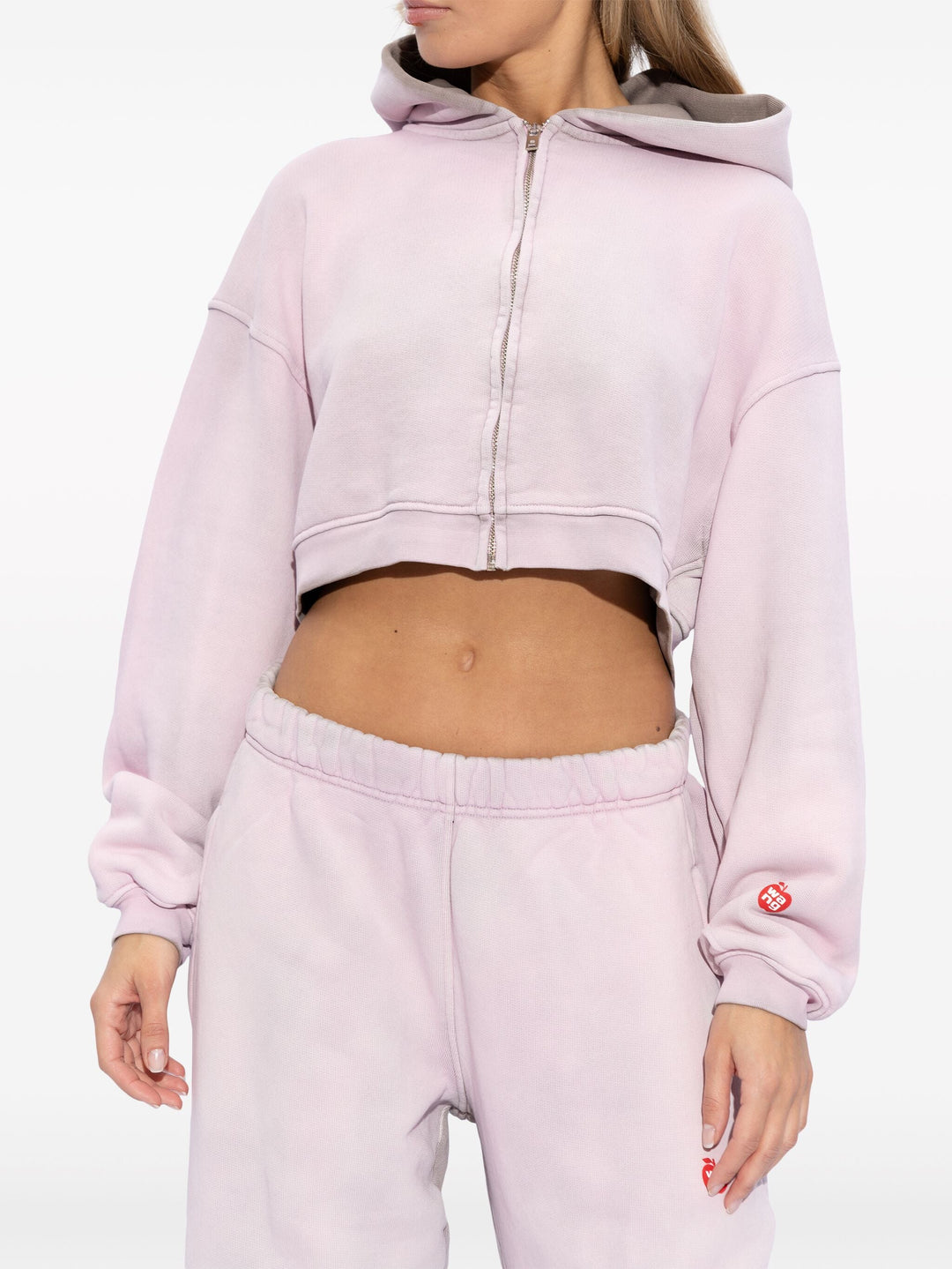 Cropped Zip Up Hoodie