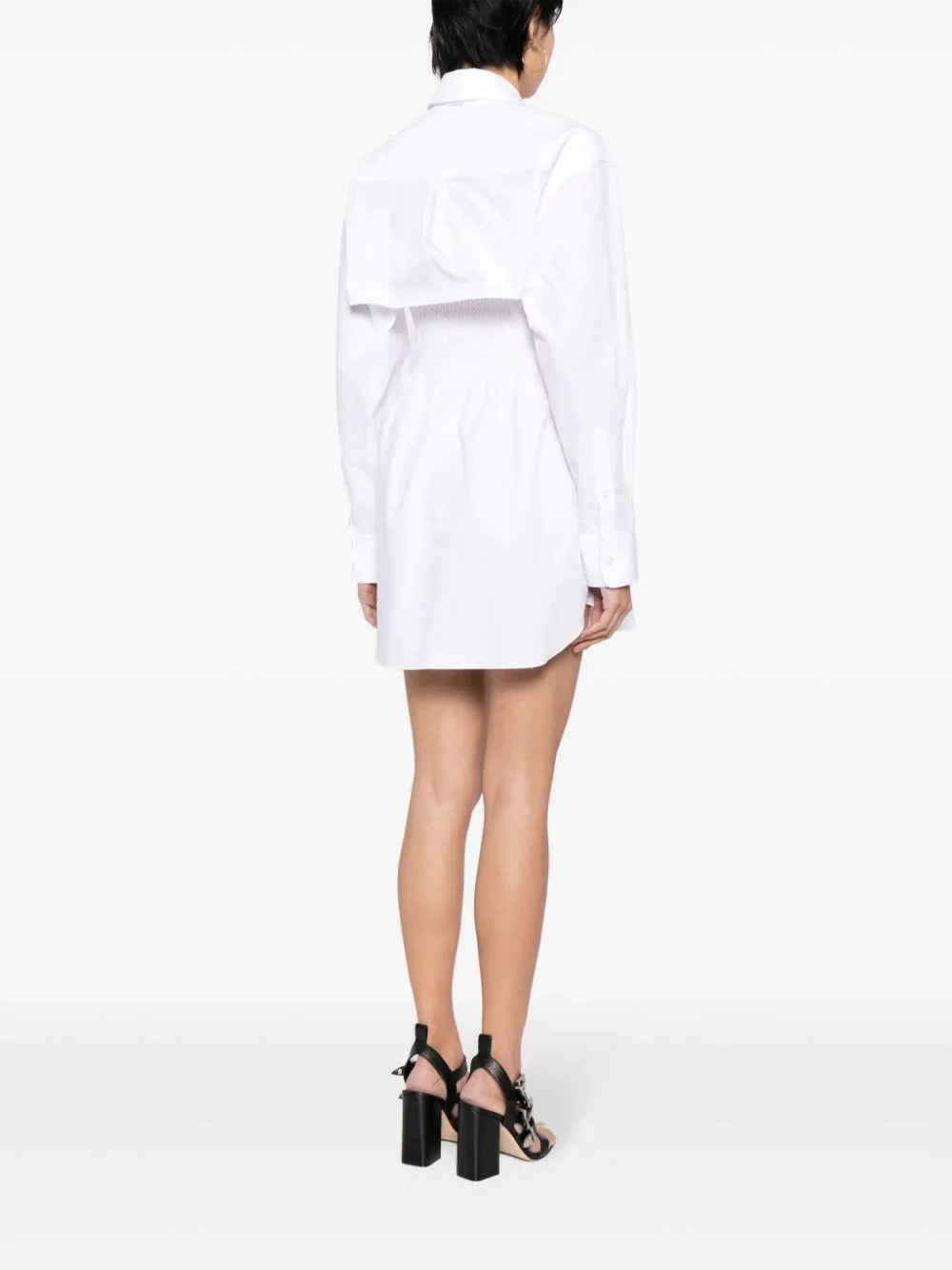 alexander wang smocked mini dress with overshirt Smocked Mini Dress With Overshirt Club21.com