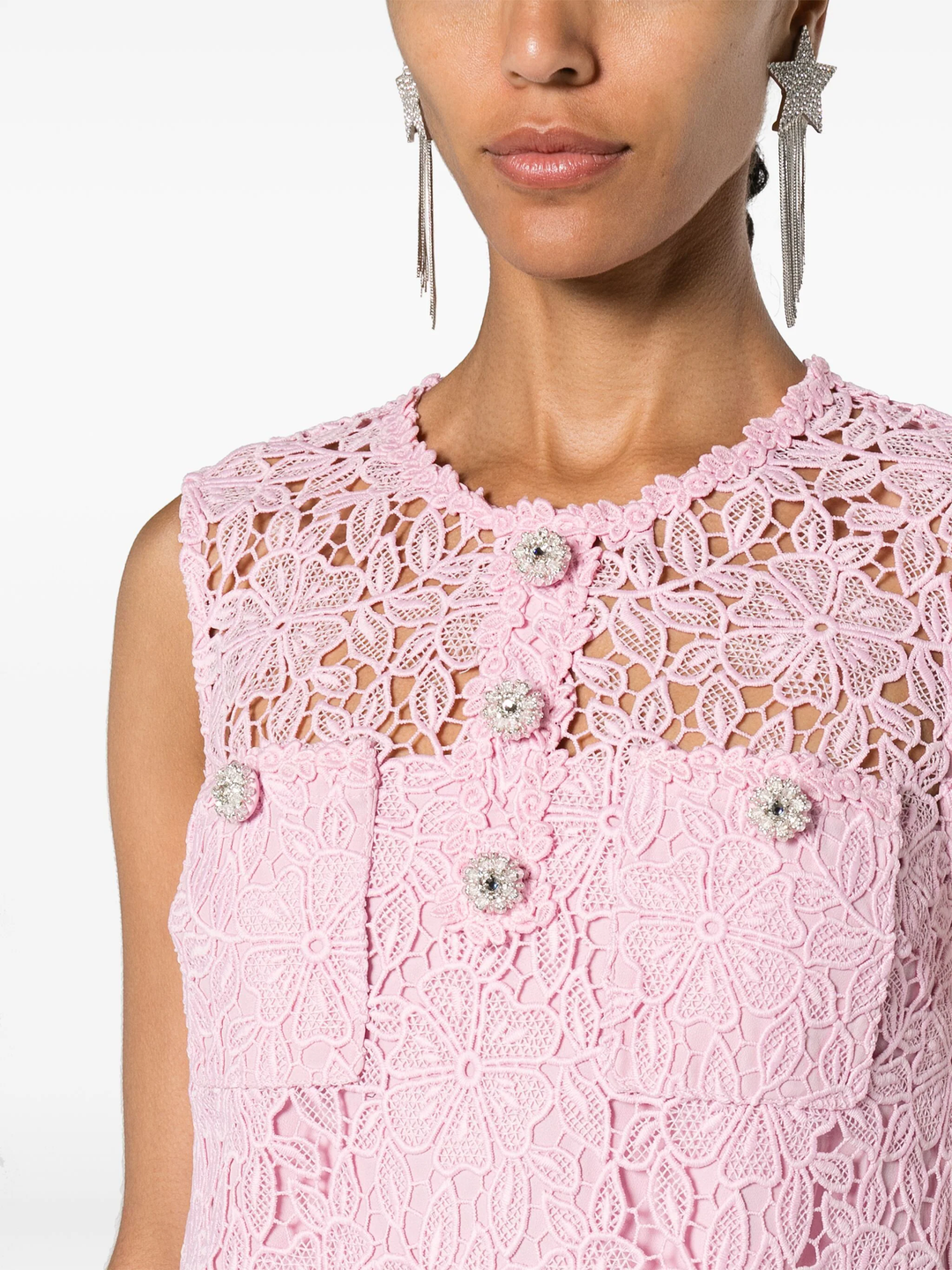 Pink Lace Mini Dress