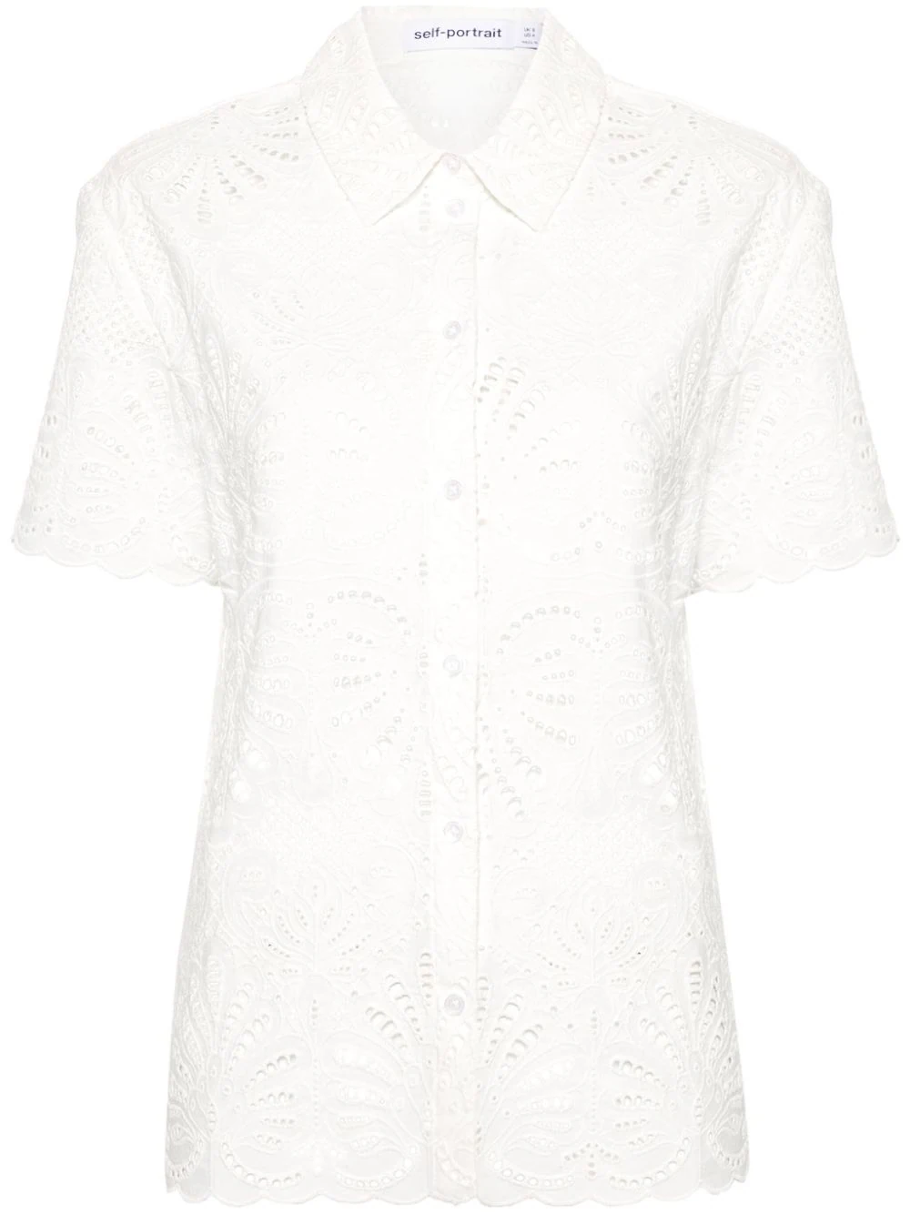 White Cotton Embroidery Top