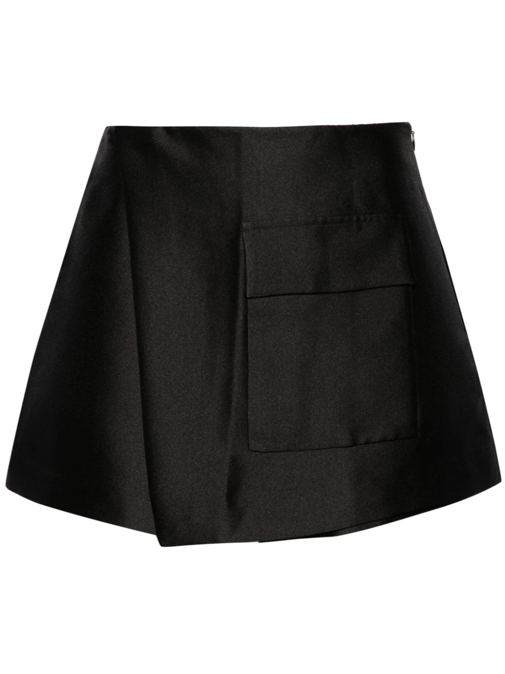 Black Taffeta Skort