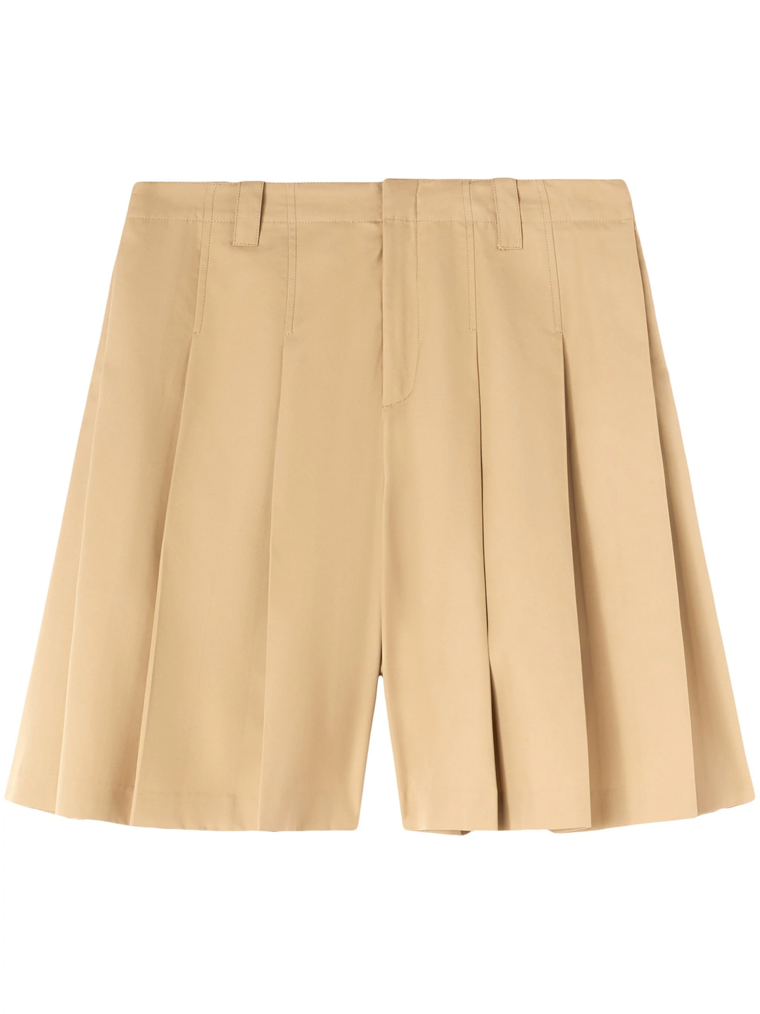 Cotton Pleated Short Pants