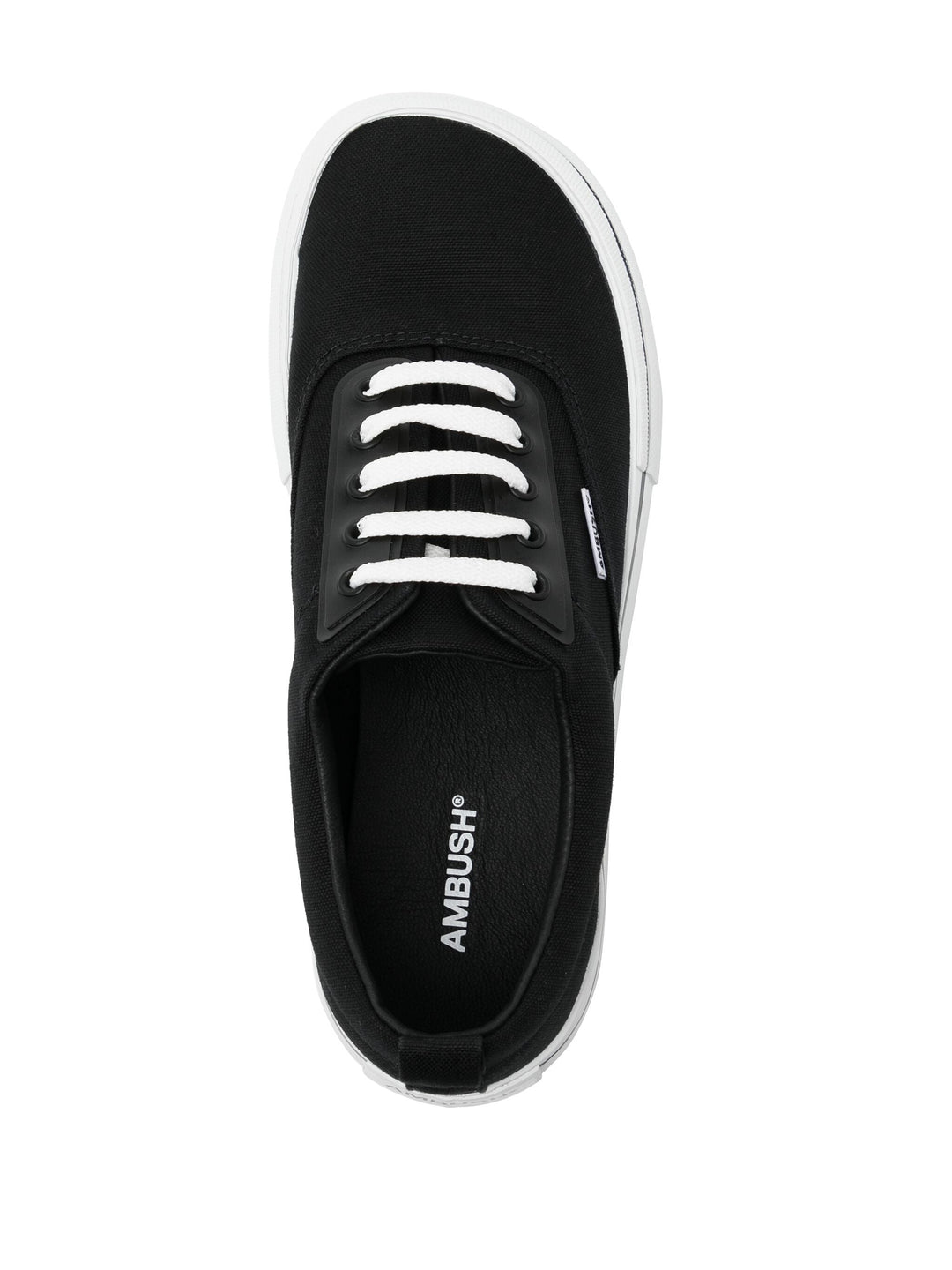 Vulcanized Lace Up Canvas Black Sneakers