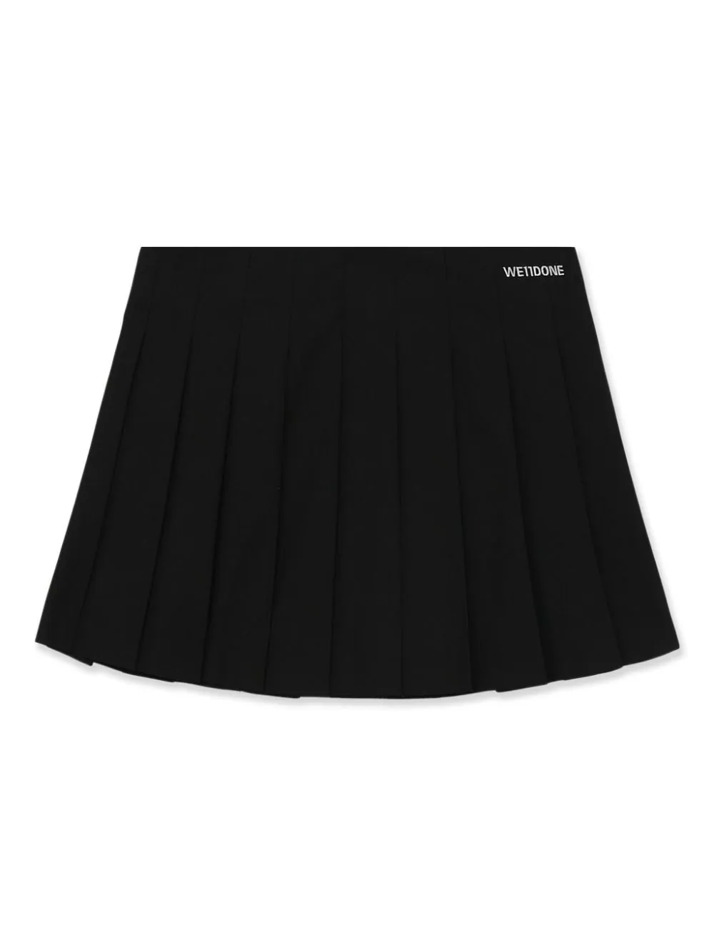 Black Womens Box Pleated Mini Skirt