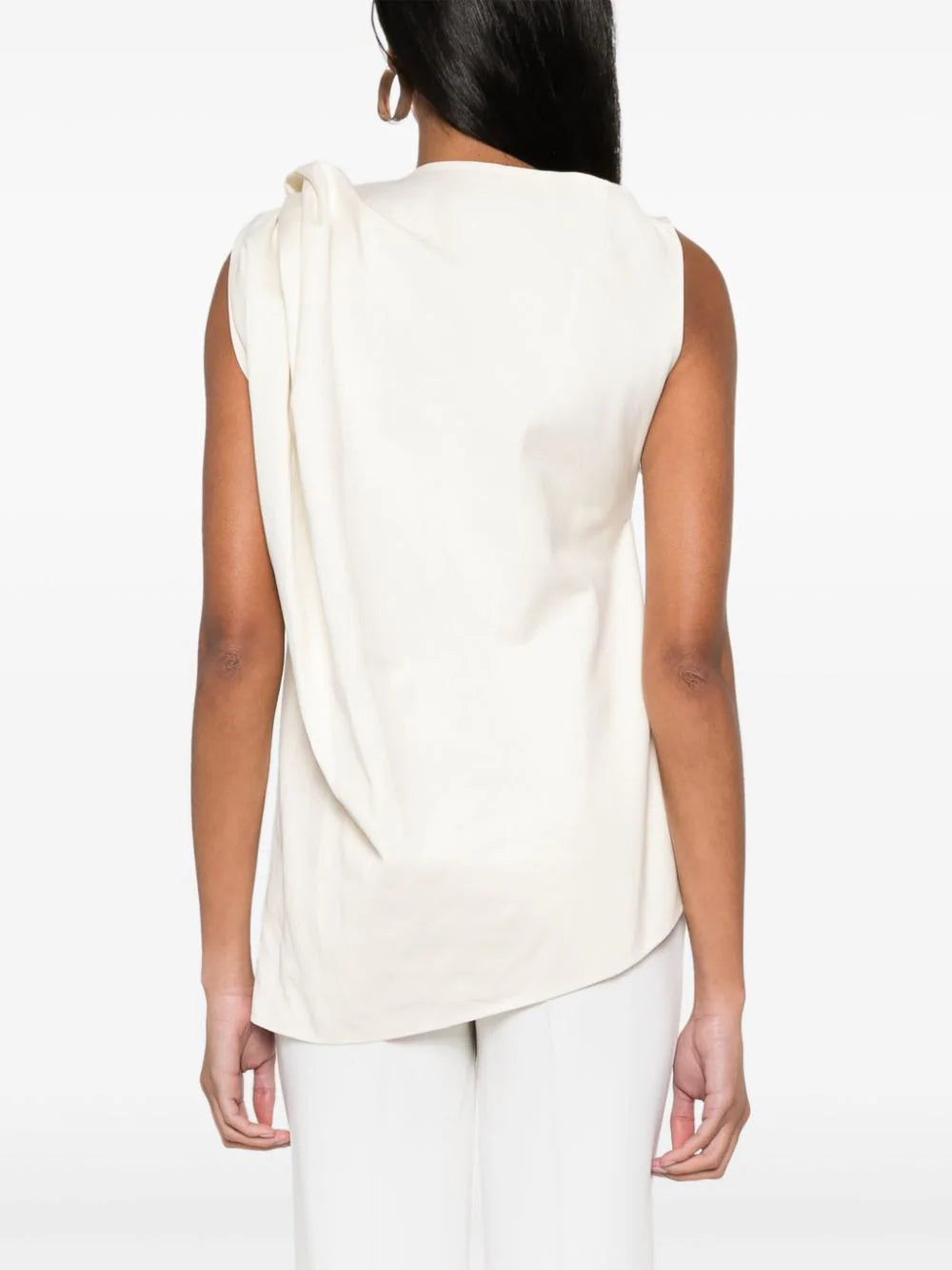 Shoulder Twist Satin Top