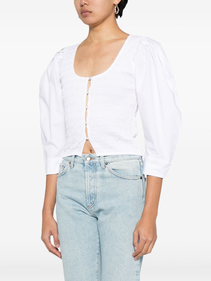 Cotton Poplin Smock Blouse