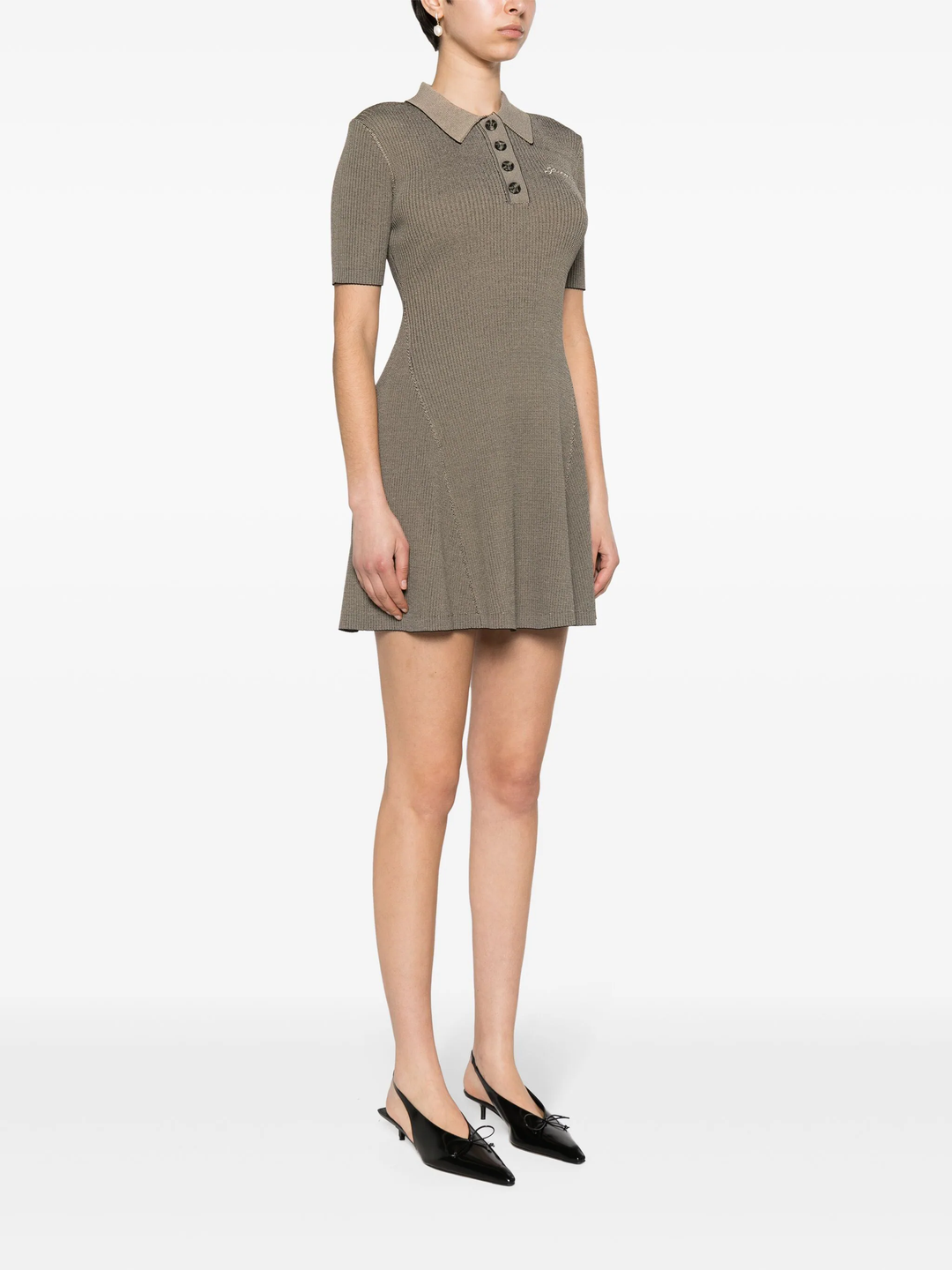 Melange Knit Mini Dress