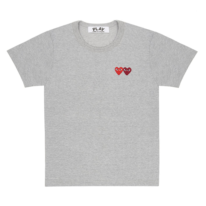 Black With Red And Burgundy Heart Tee Unisex